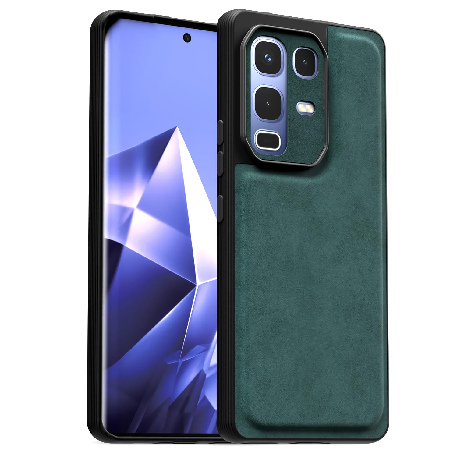 Pikkme green Leather phone cover for Infinix Note 50s 5G