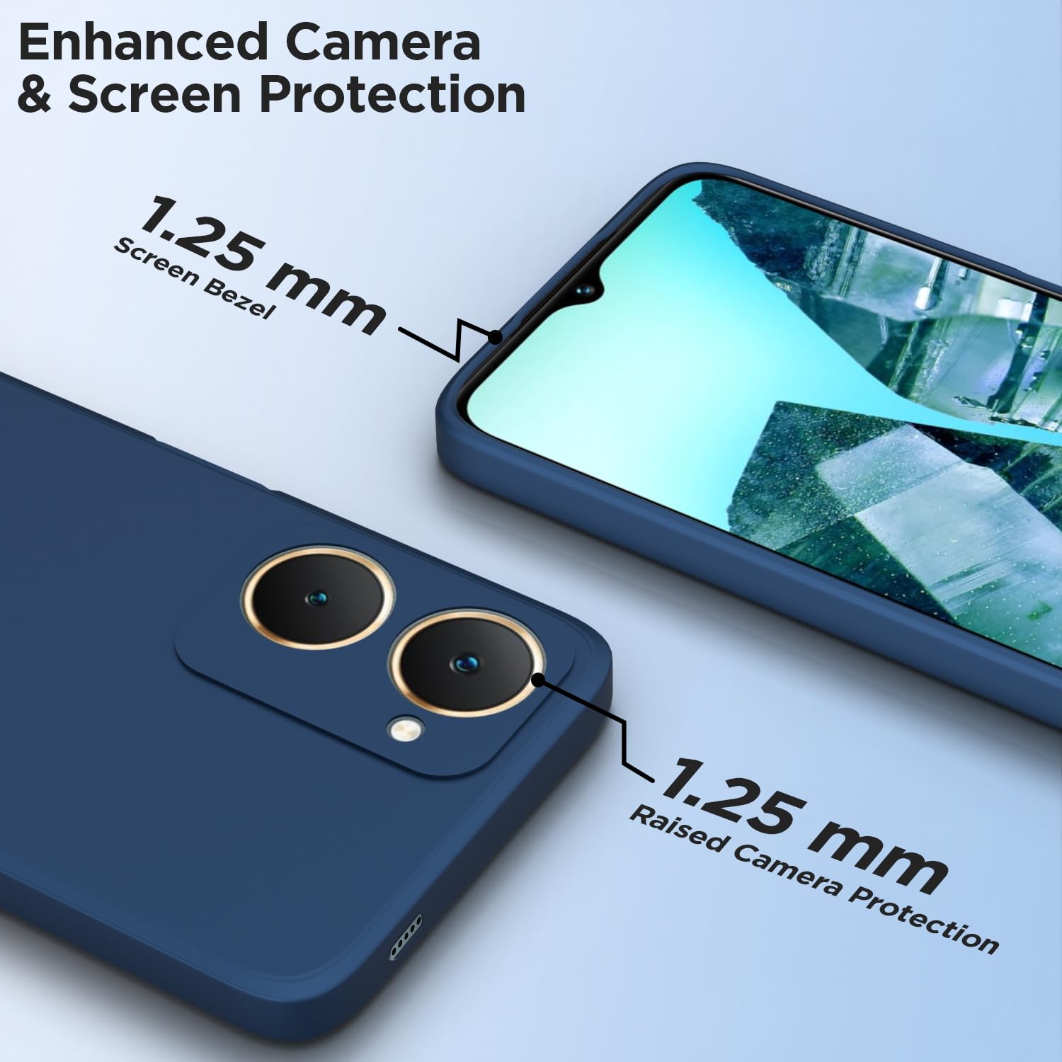 iQOO Z9 Lite 5G/Vivo T3 Lite 5G/Vivo Y18/Y18e/Y03 Matte mobile cover in blue by Pikkme – photo 6