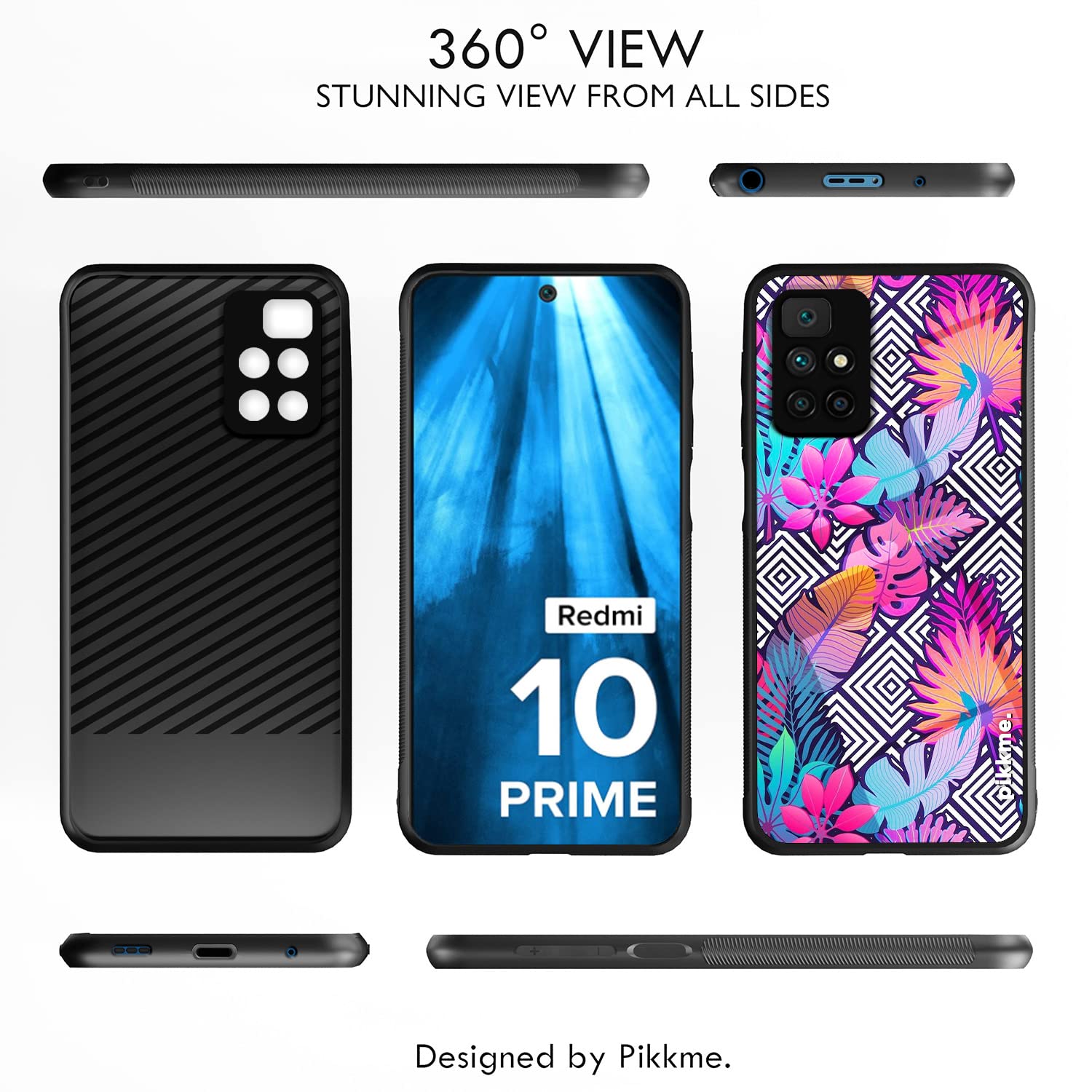 Pikkme Redmi 10 Prime Flower mobile back cover – photo 2