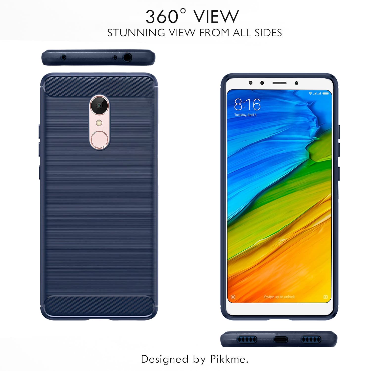 Blue back cover for Redmi Note 5 – Pikkme – photo 3