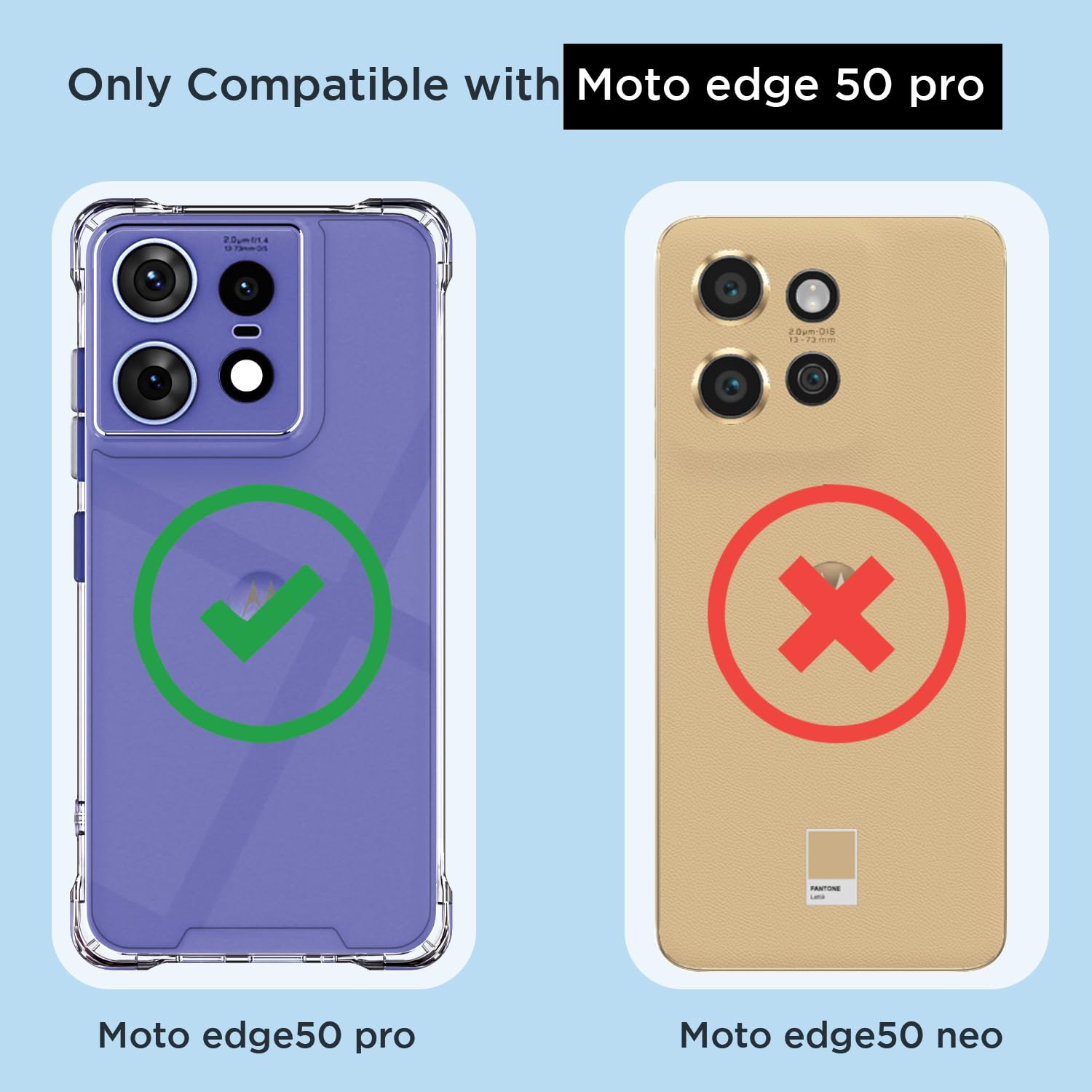 Pikkme Motorola Moto Edge 50 Pro 5G PC + TPU Crystal Clear Back Cover (Transparent)