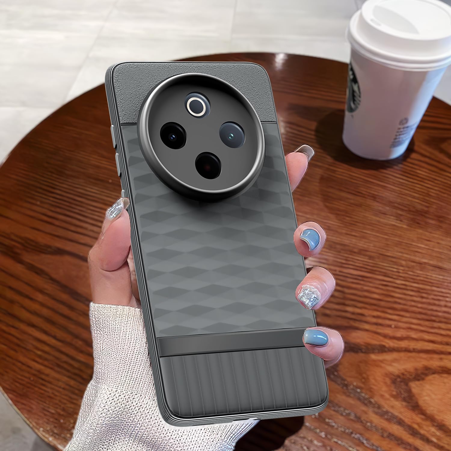 Pikkme Vivo T4 5G / iQoo Z10 5G Shockproof Soft Flexible Gencase Back Cover (Grey)