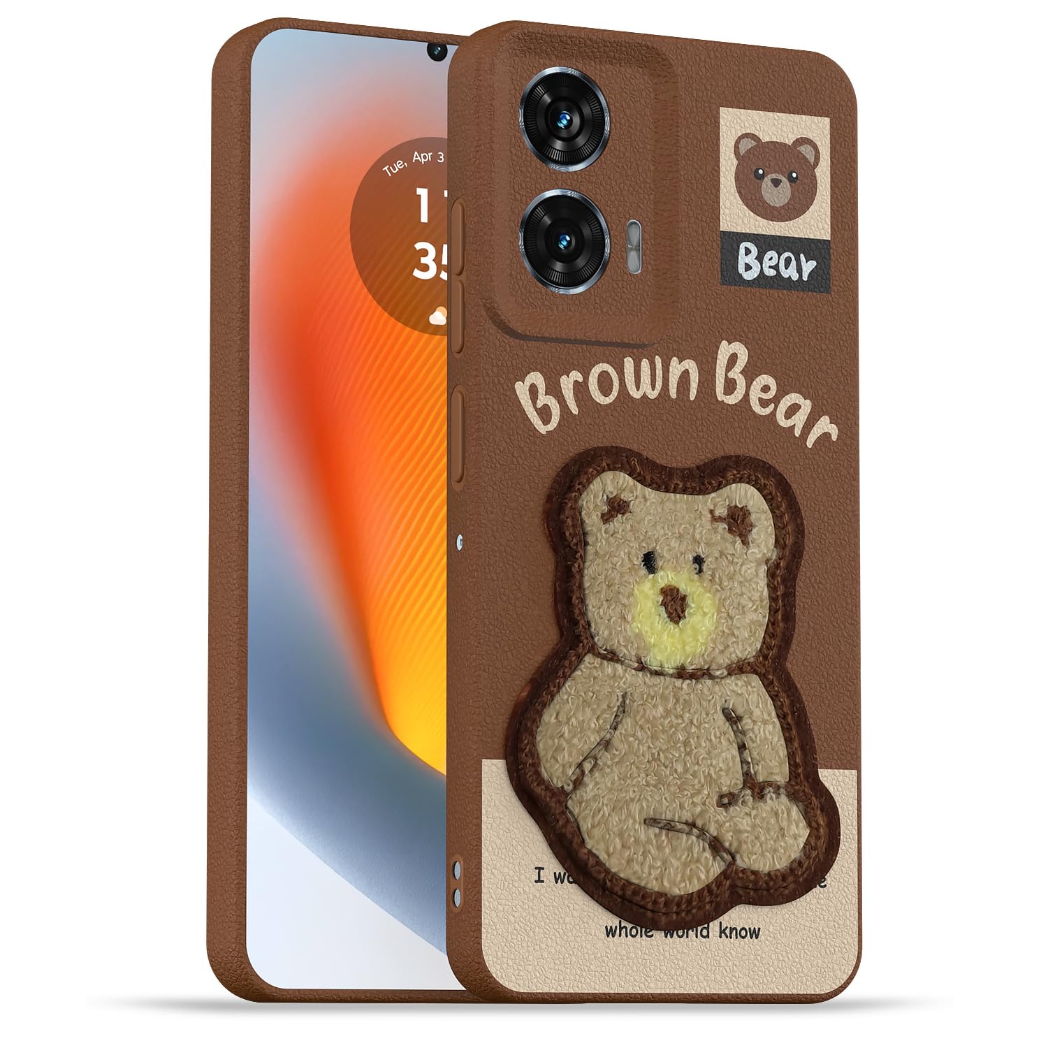 Brown back cover for Moto Edge 50 Fusion/G96 5G – Pikkme