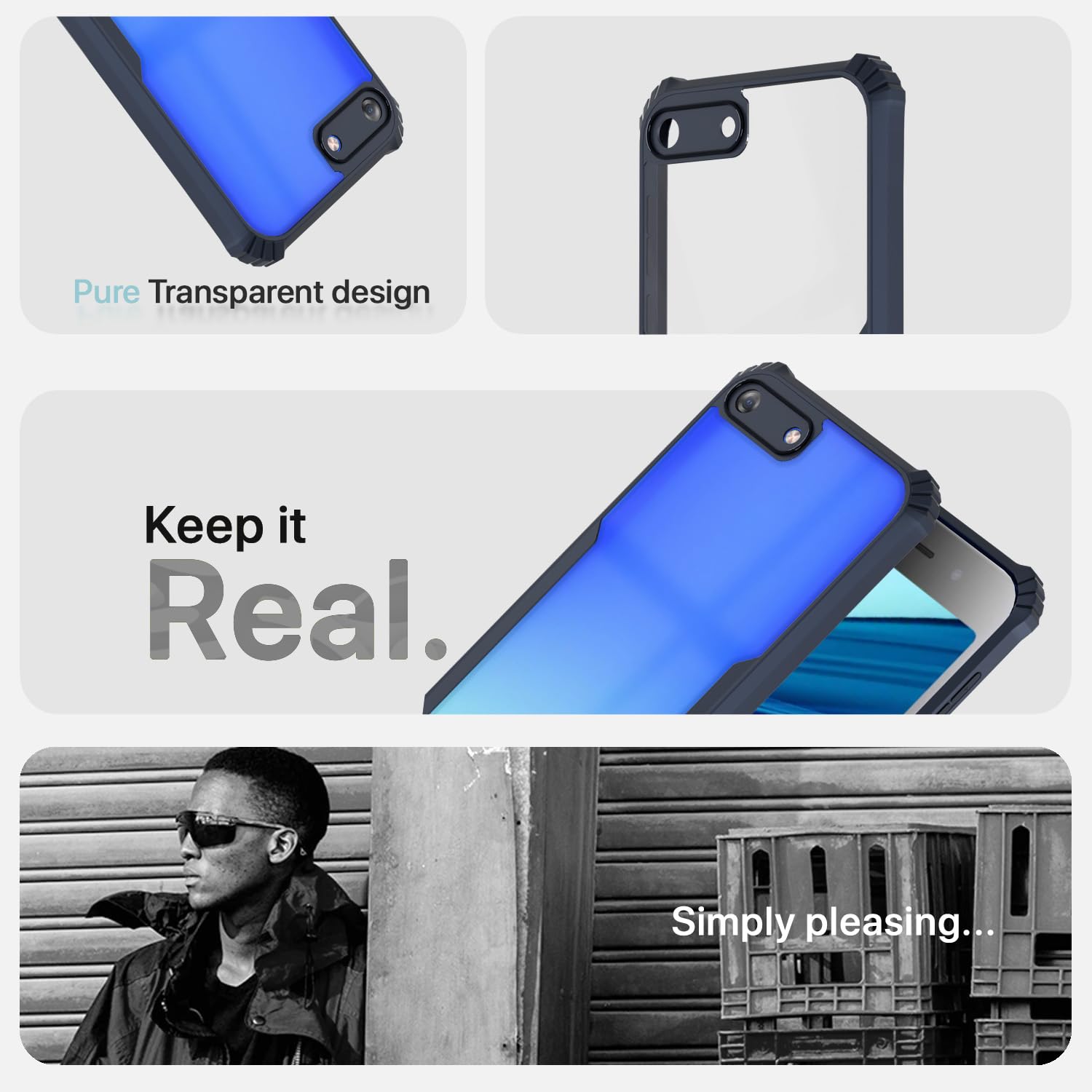 Pikkme Itel A25 Clear blue mobile back cover – photo 4