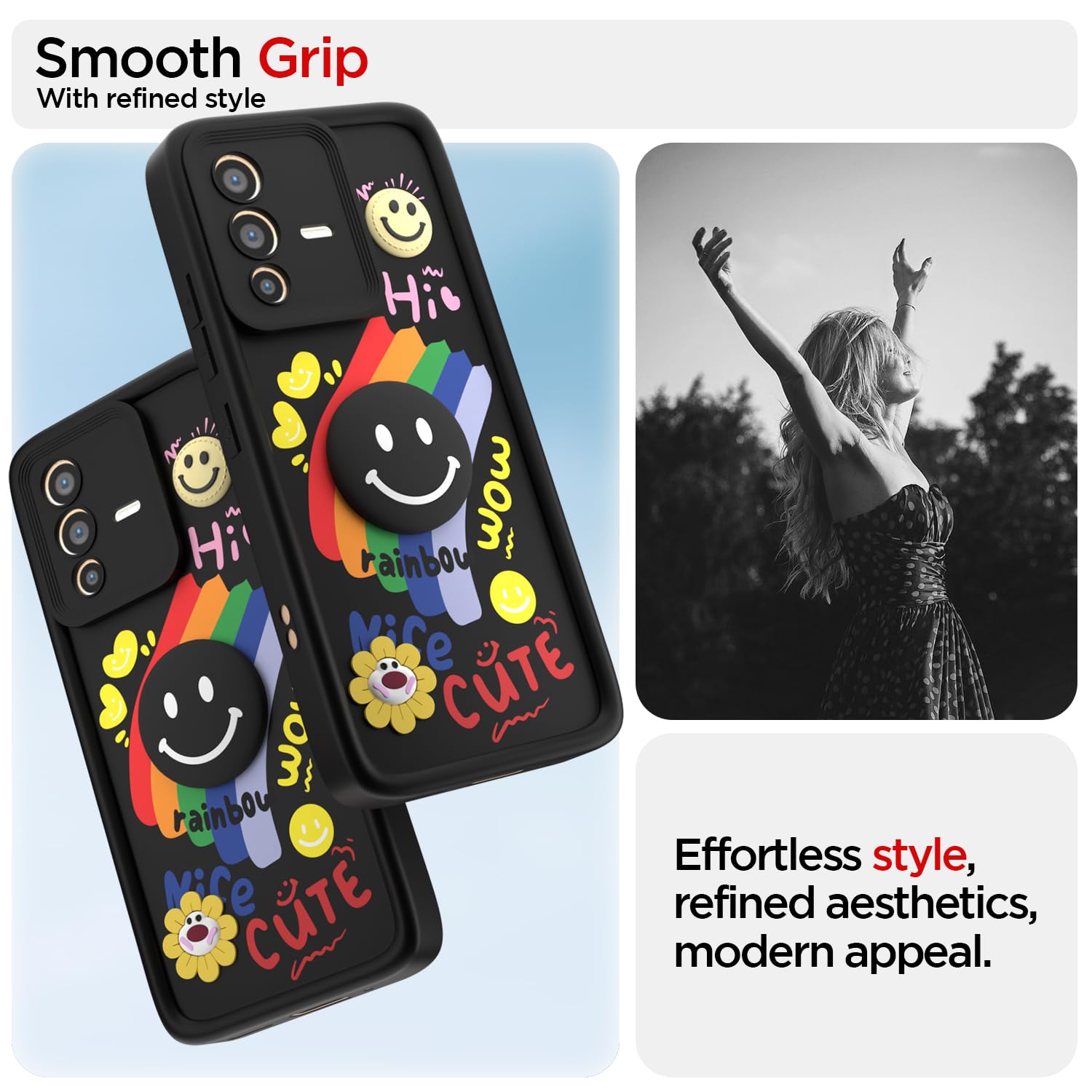 Black back cover for Vivo V23 5G – Pikkme – photo 2