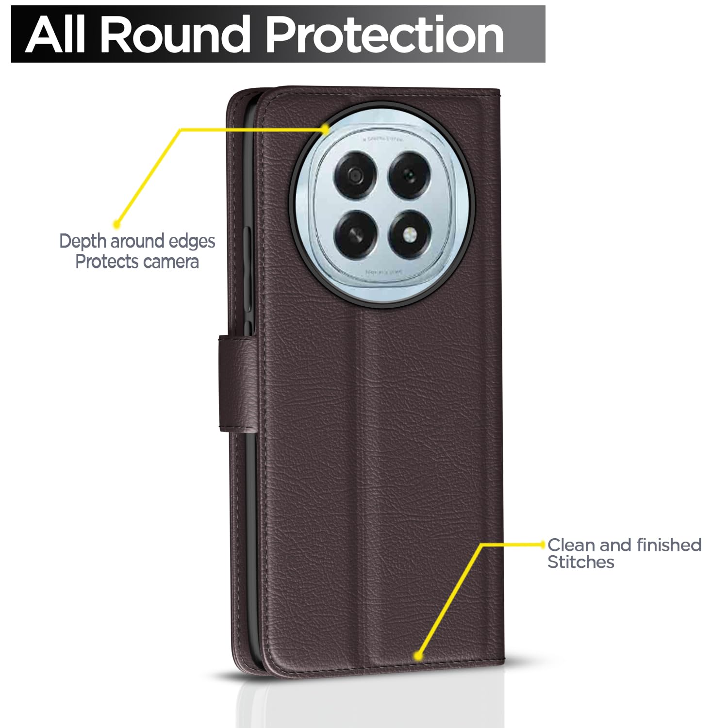 Pikkme Oppo F29 5G Vintage Flip Cover (Coffee)