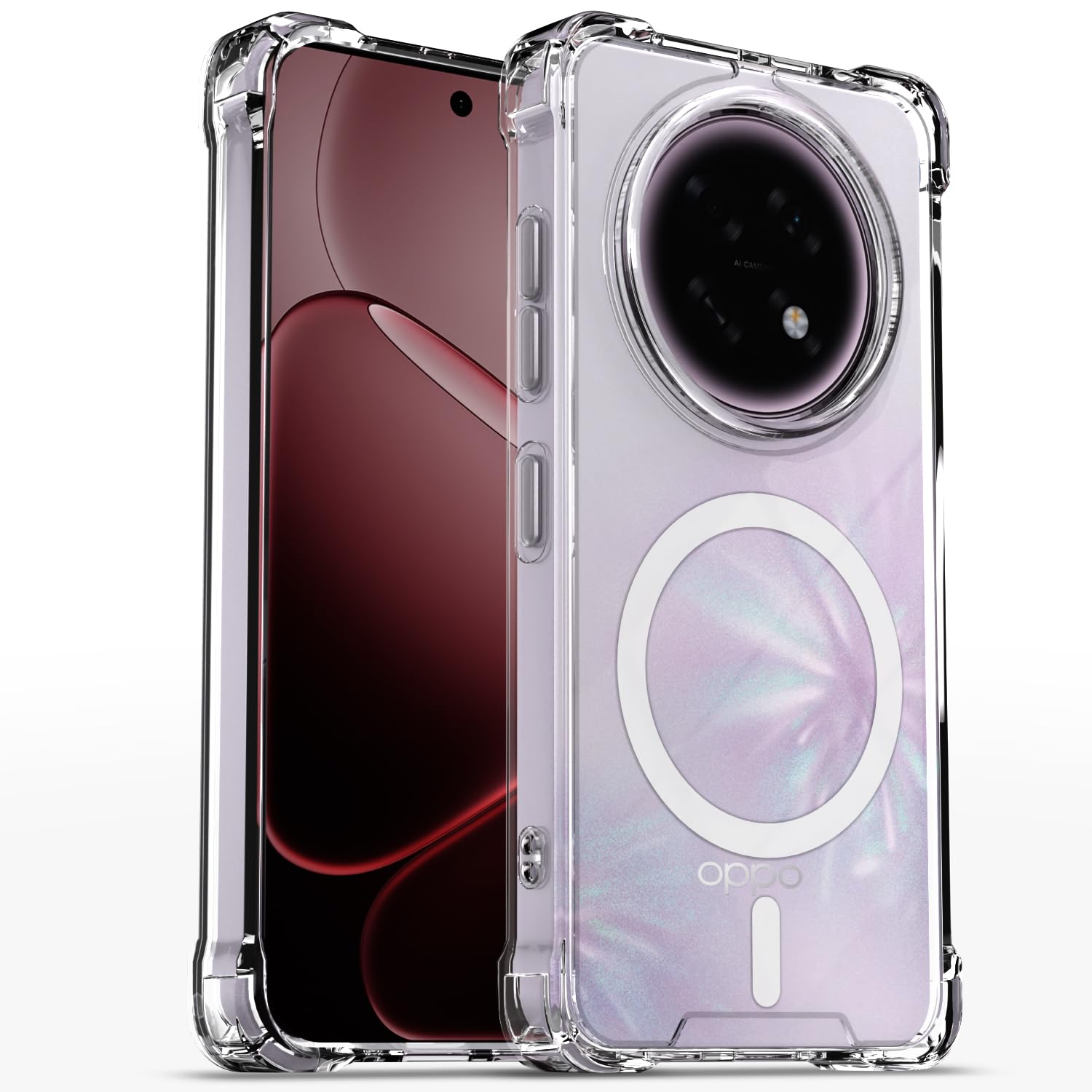 Oppo F31 Pro Plus 5G phone cover in transparent mag-safe by Pikkme