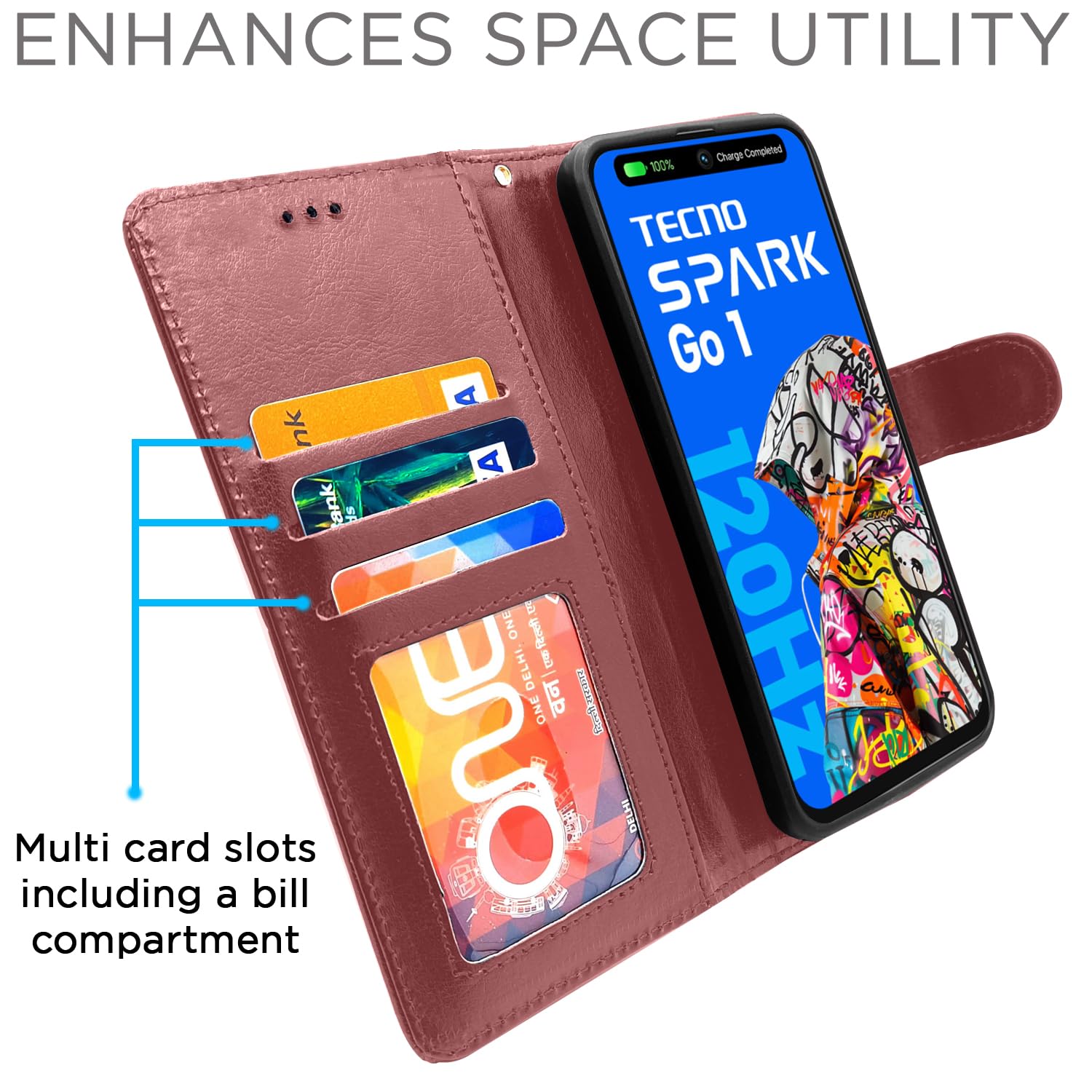 Brown flip case for Tecno Spark Go 1 – Pikkme – photo 3