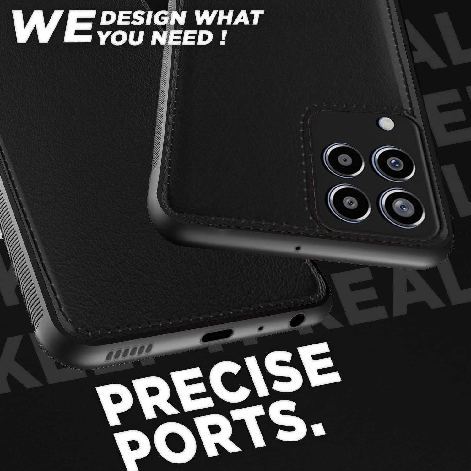 Samsung M33 5G Leather phone cover in black by Pikkme – photo 3