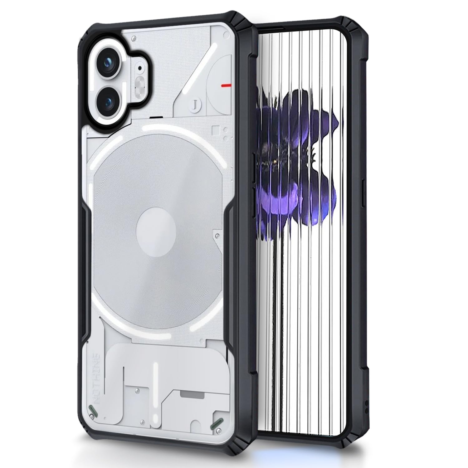 Pikkme black mobile back cover for Nothing Phone 2