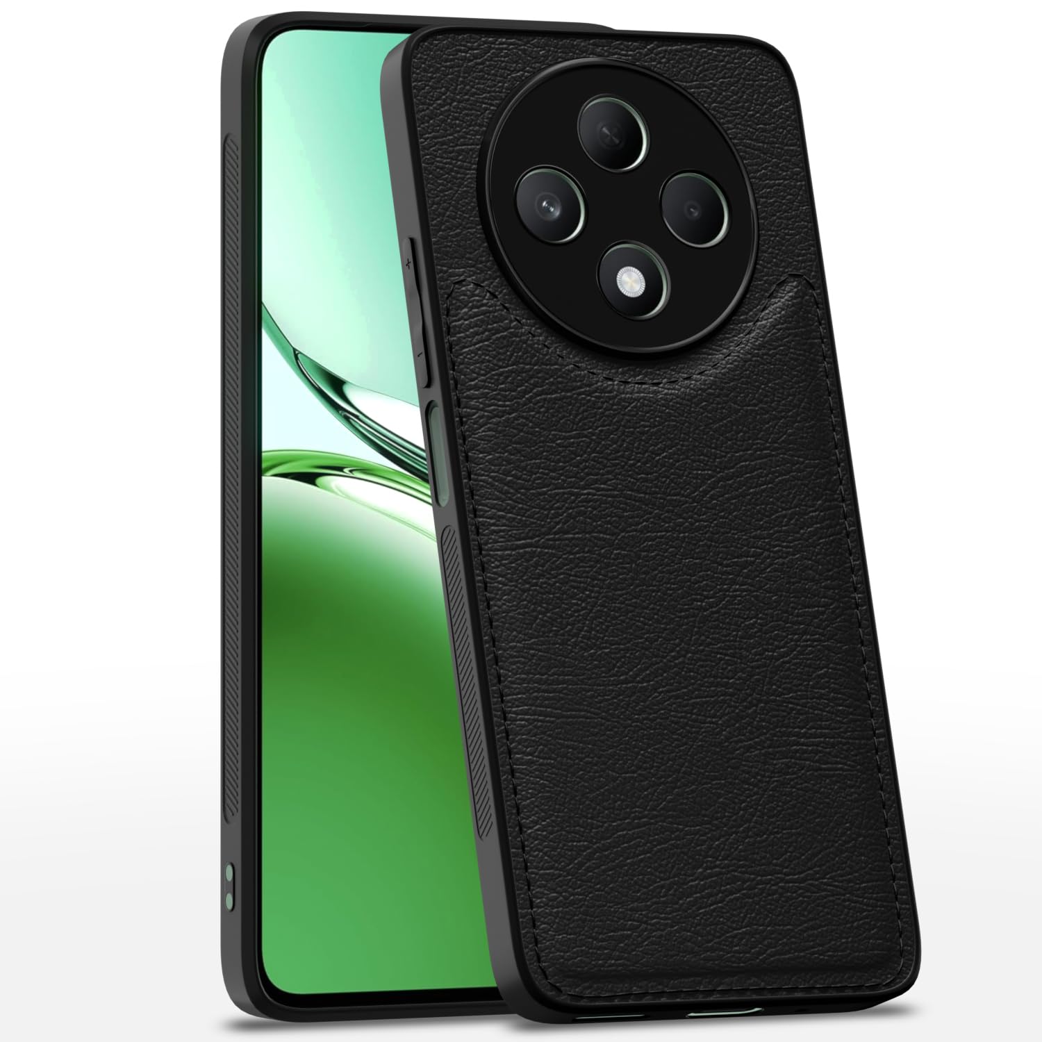 Oppo F27 5G LeatherBack Back Cover – Black
