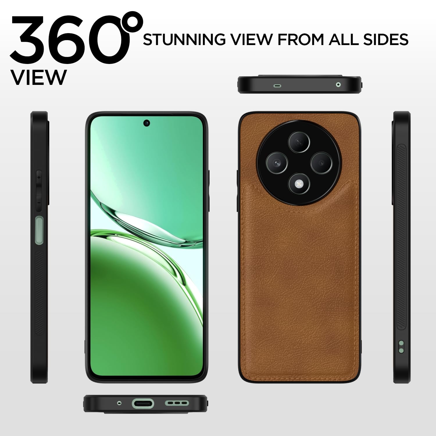 Oppo F27 5G Leather mobile cover in brown by Pikkme – photo 2