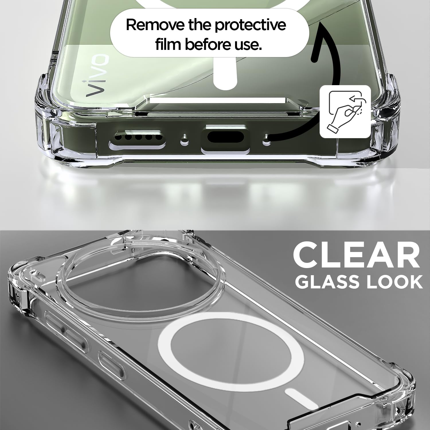 Pikkme transparent mag-safe back cover for Vivo X300 Ultra 5G – photo 3