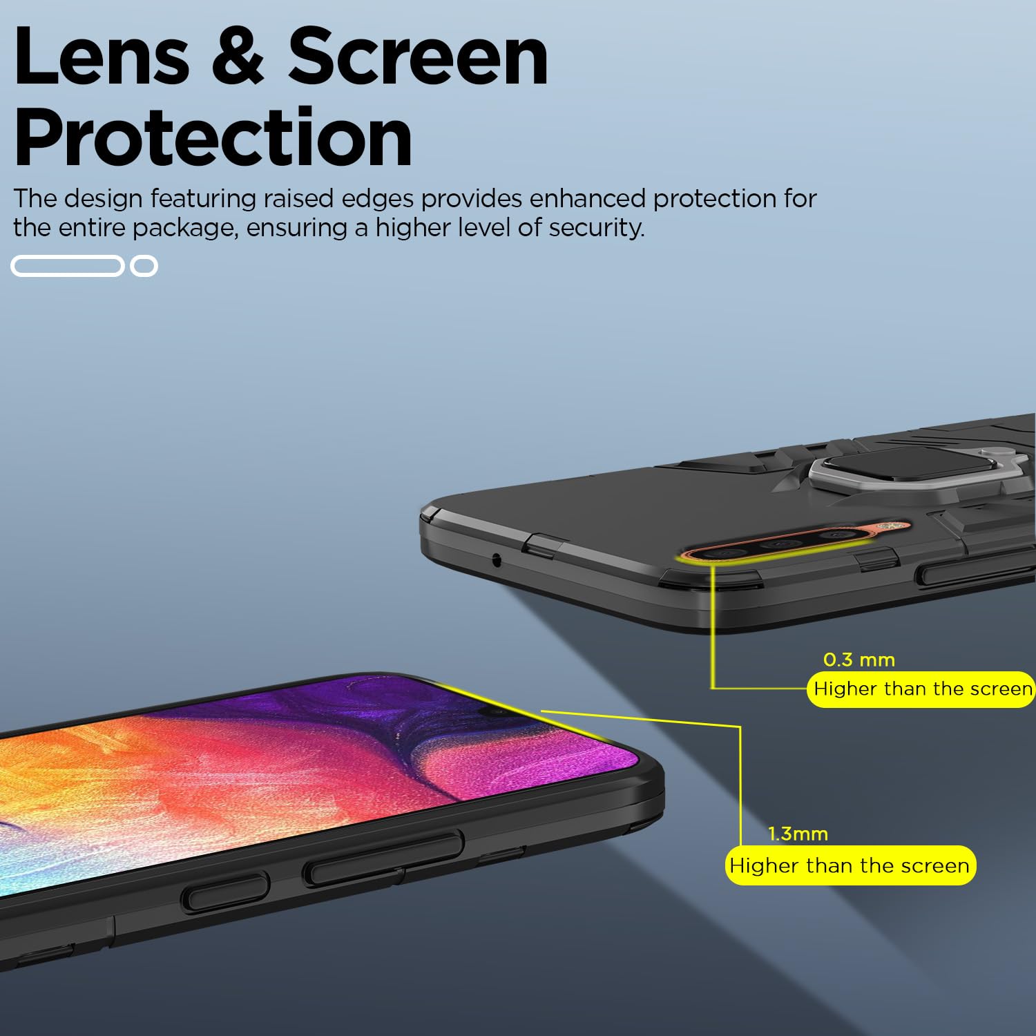 Pikkme Samsung Galaxy A50 / A50s / A30s D5 Tough Armor Back Cover | Black