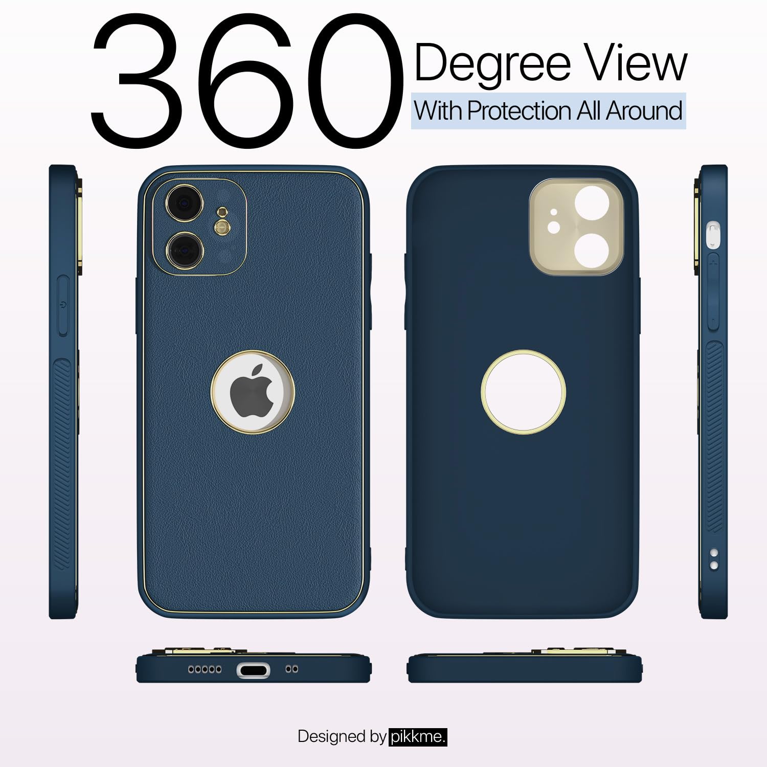 Pikkme iPhone 12 Mini Chrome blue back cover – photo 3