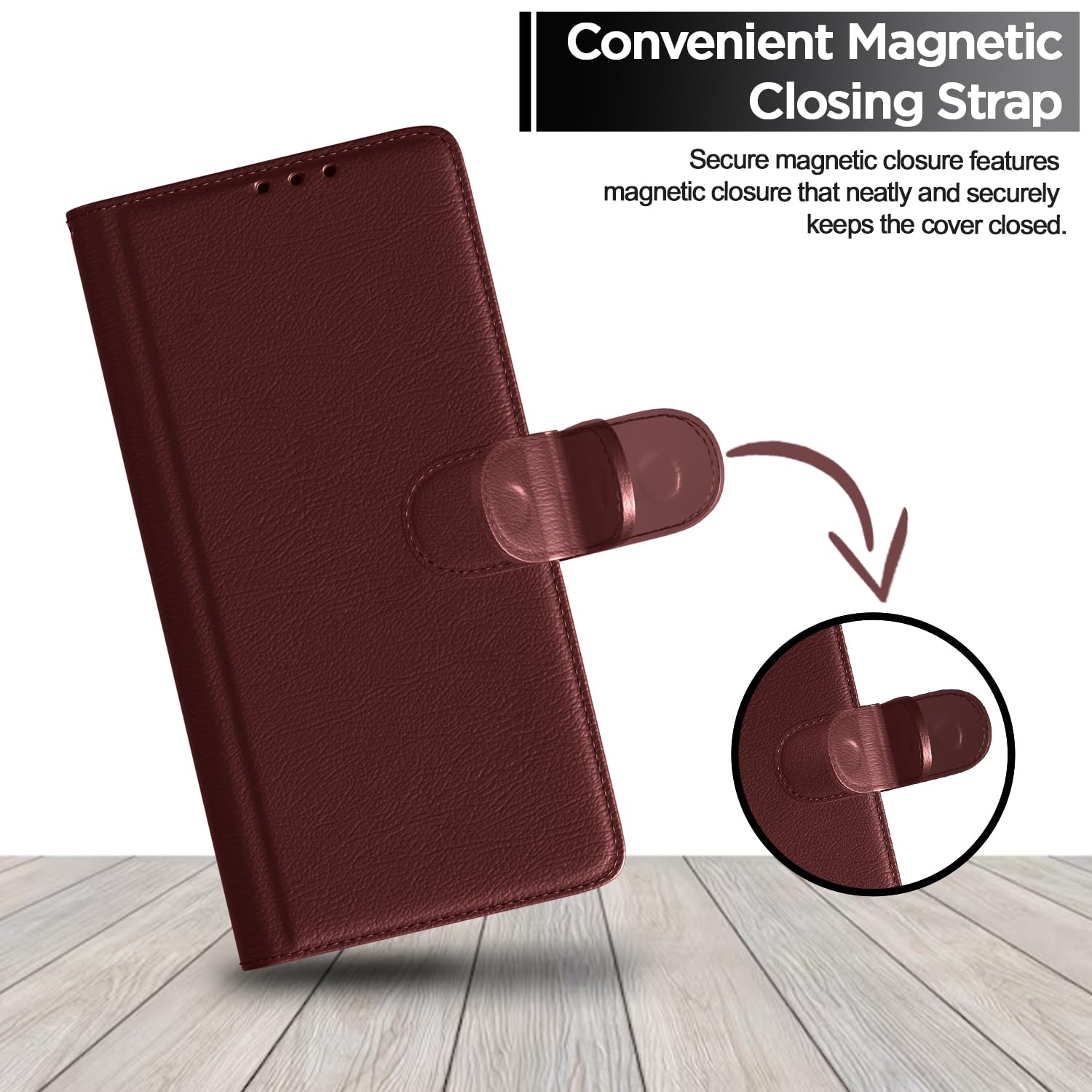 Vivo S2 5G Wallet wallet flip cover in brown by Pikkme – photo 6