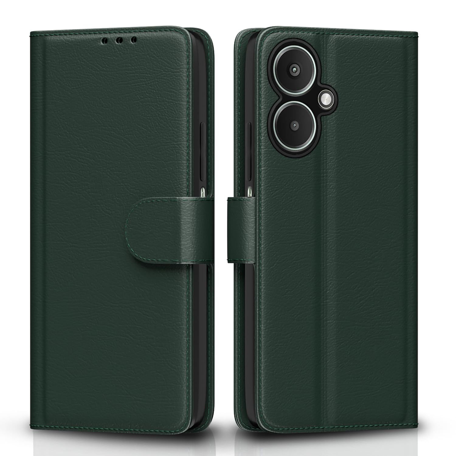 Green Wallet mobile flip cover for Redmi 13C 5G – Pikkme