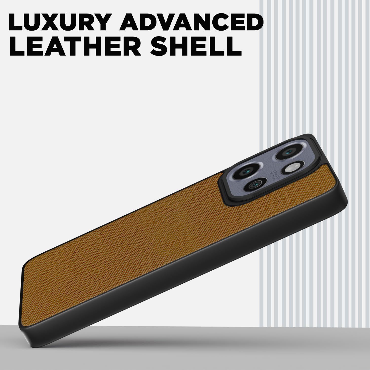 Pikkme tan Leatherback back cover for Moto Edge 50 Neo 5G – photo 2
