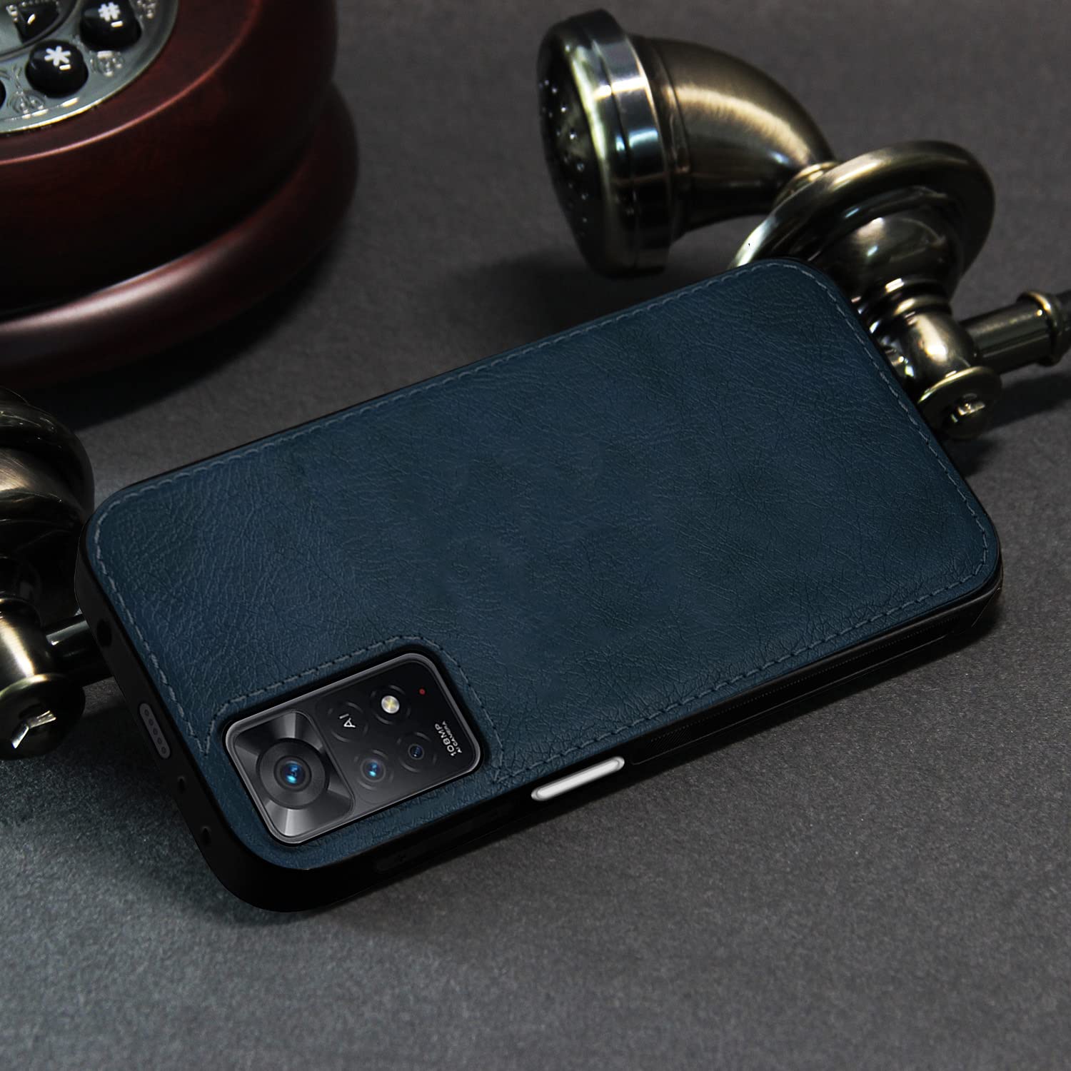 Pikkme Redmi Note 11 Pro/Note 11 Pro Plus 5G Leatherback Back Case | Blue
