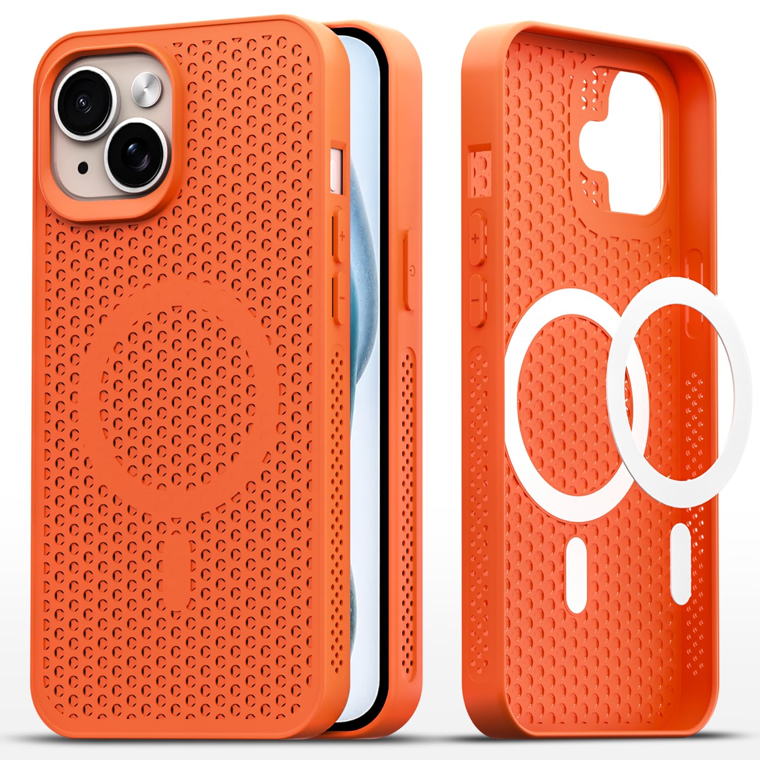 Pikkme orange back cover for iPhone 15