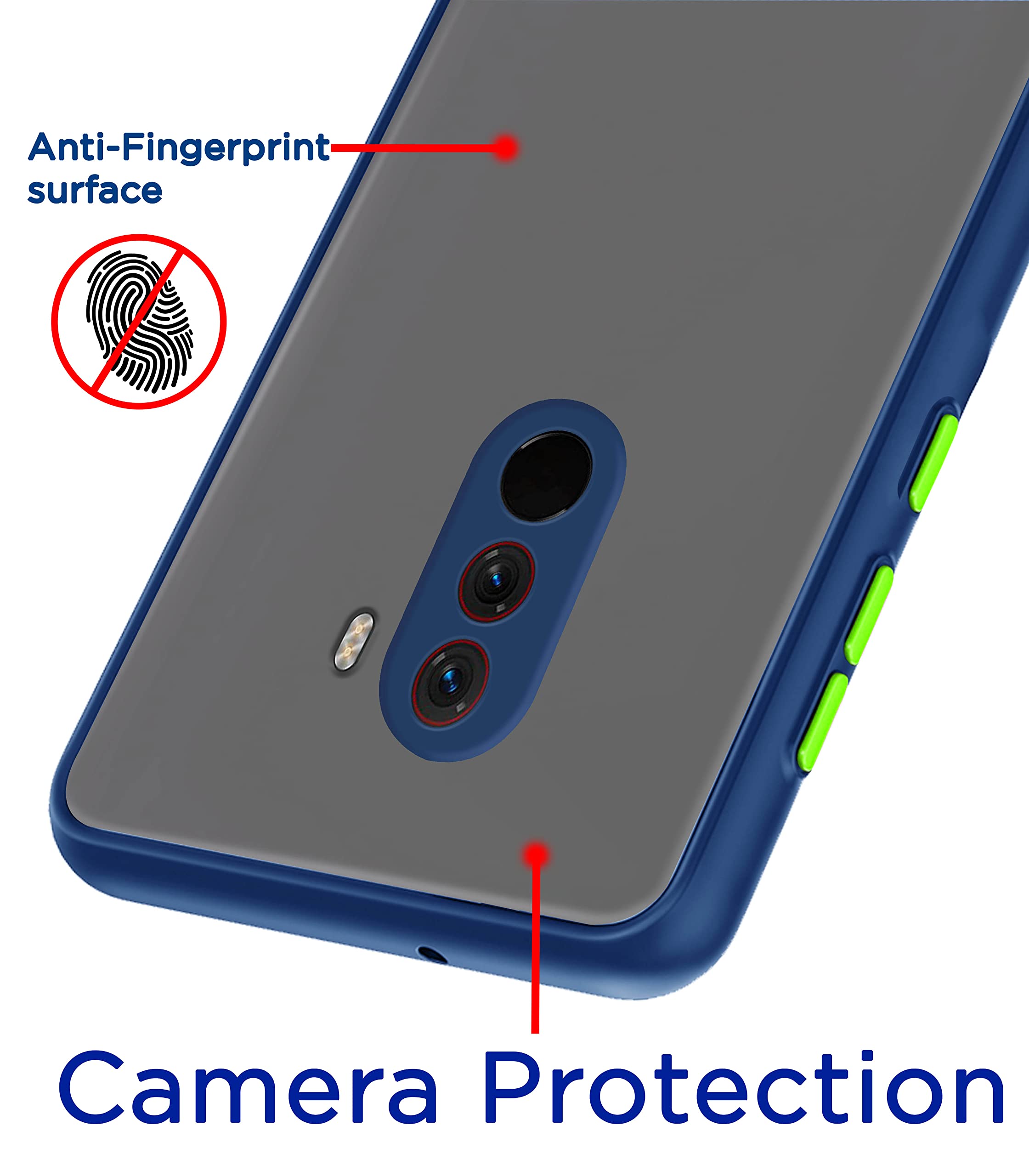 Mi Poco F1 back cover in blue by Pikkme – photo 2