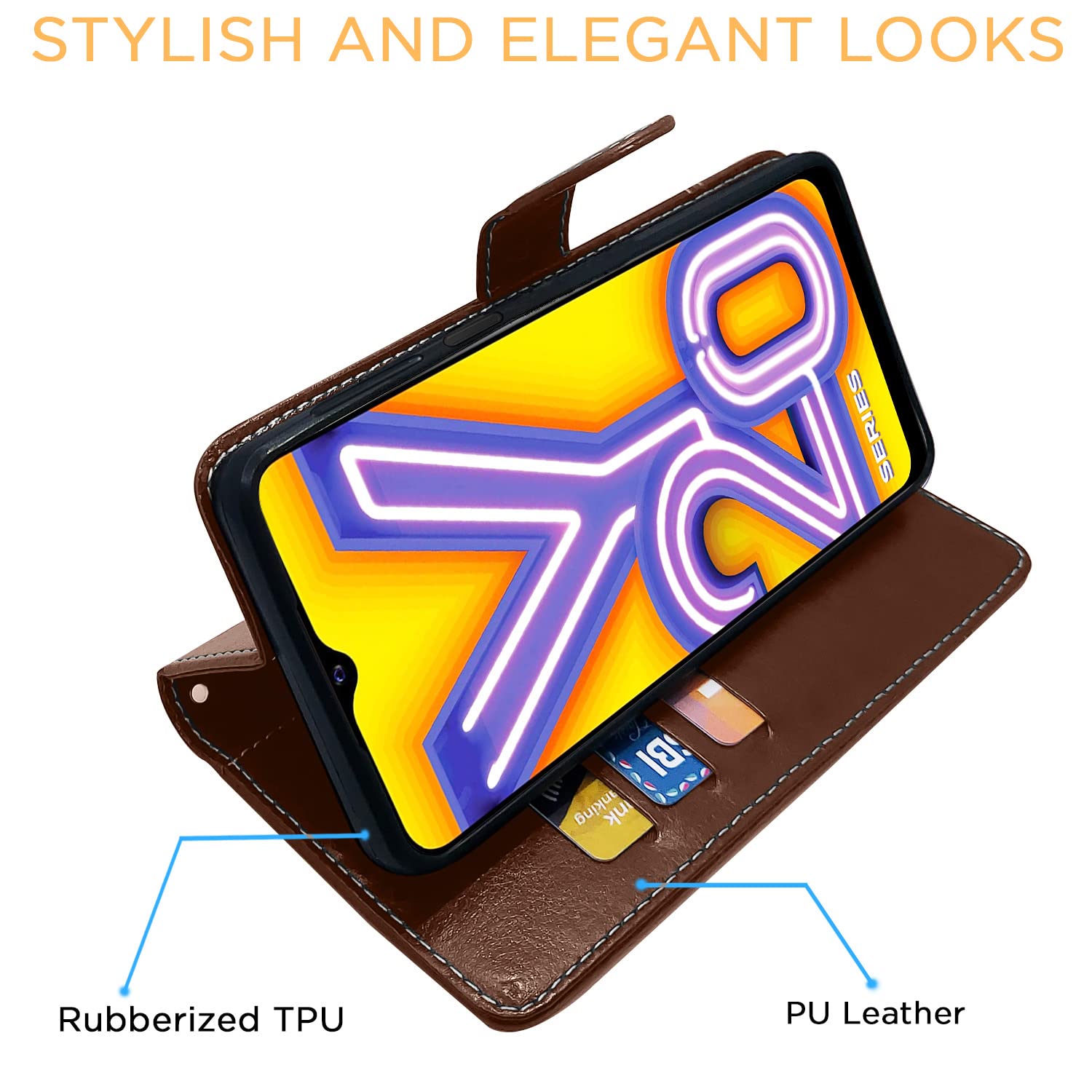 Brown & coffee Magnetic flip cover for Vivo Y12s/Y20/Y20i/Y20G – Pikkme – photo 5