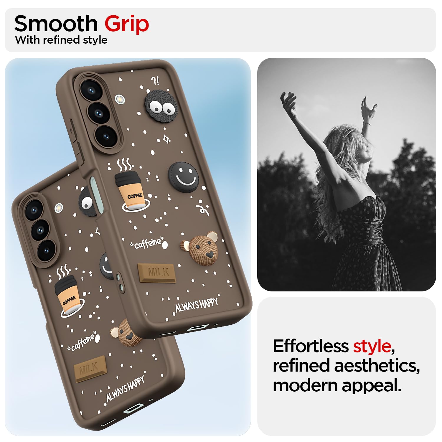 Pikkme Samsung A27/M47 5G Bear Coffee brown back cover – photo 2