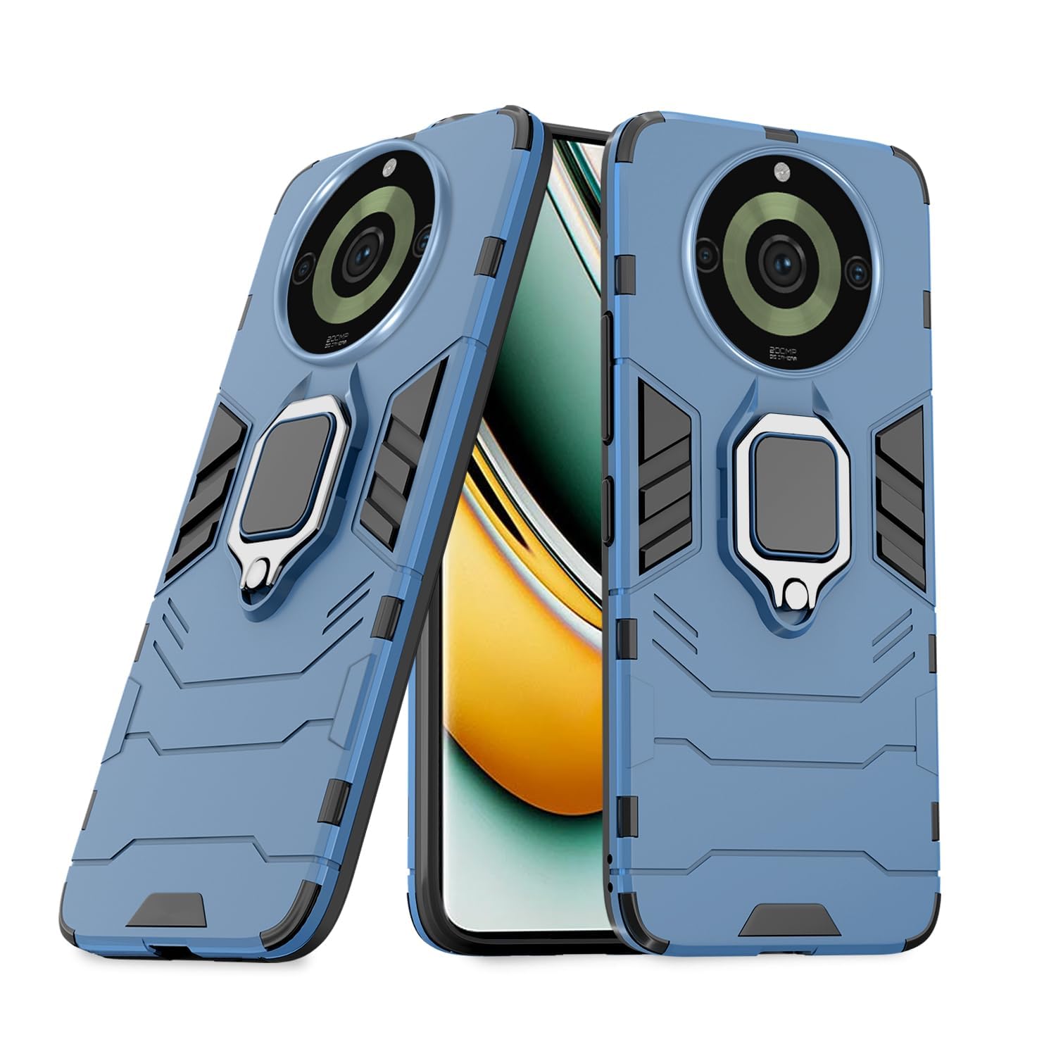 Pikkme Realme 11 Pro/Pro Plus 5G Tough Armor blue mobile back cover