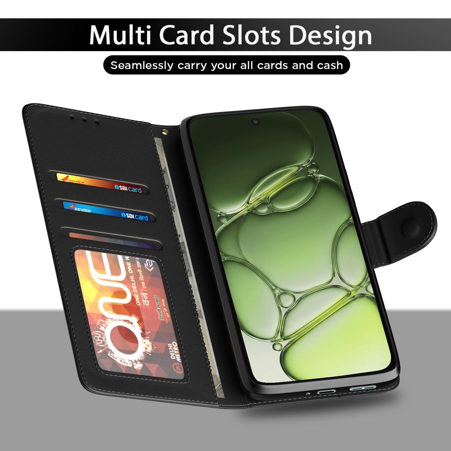 Pikkme black wallet flip cover for OnePlus Nord 6 5G – photo 5