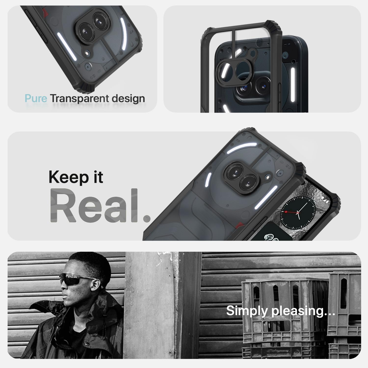 Pikkme Nothing Phone 2A / Nothing Phone 2A Plus Eagle Back Cover (Black)