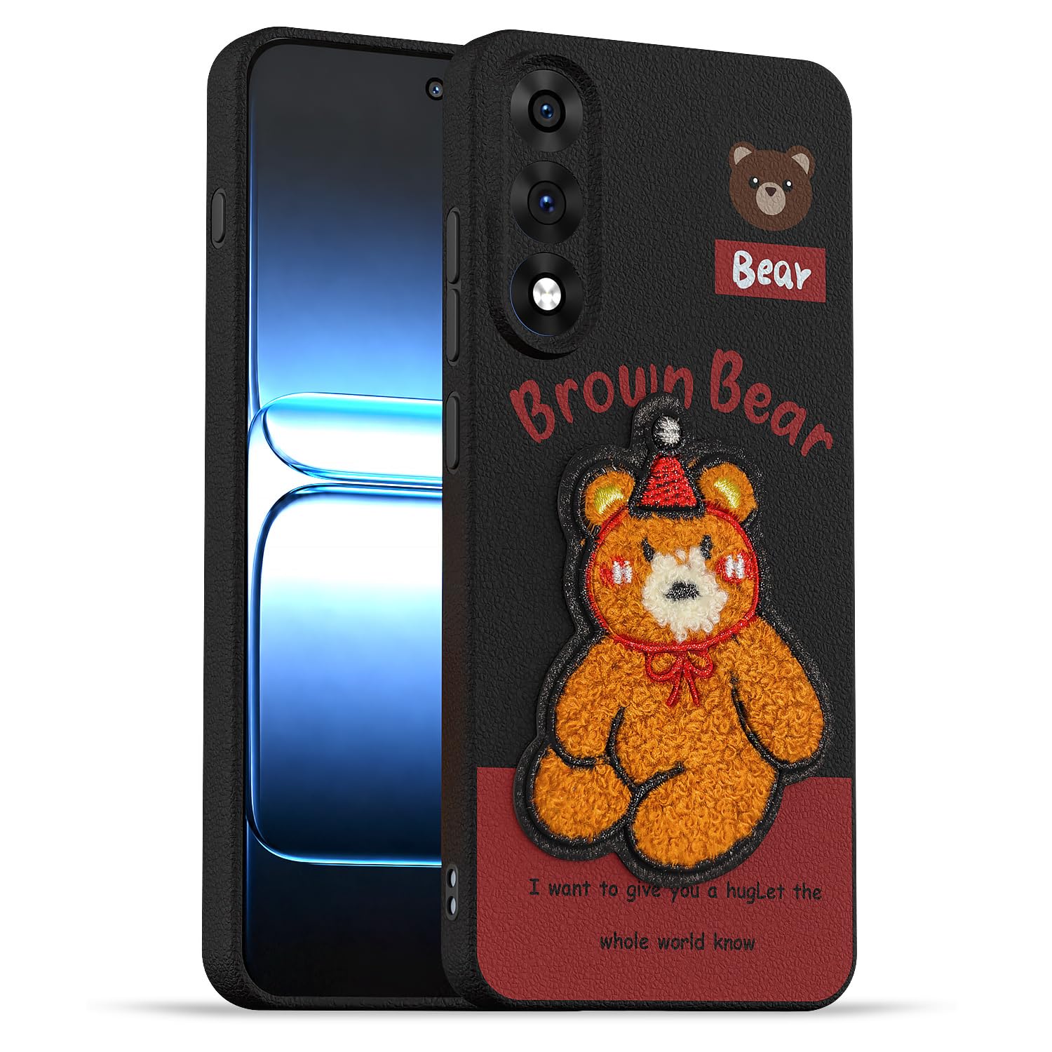 Pikkme OnePlus Nord 5 5G Plush Patch cherry back cover