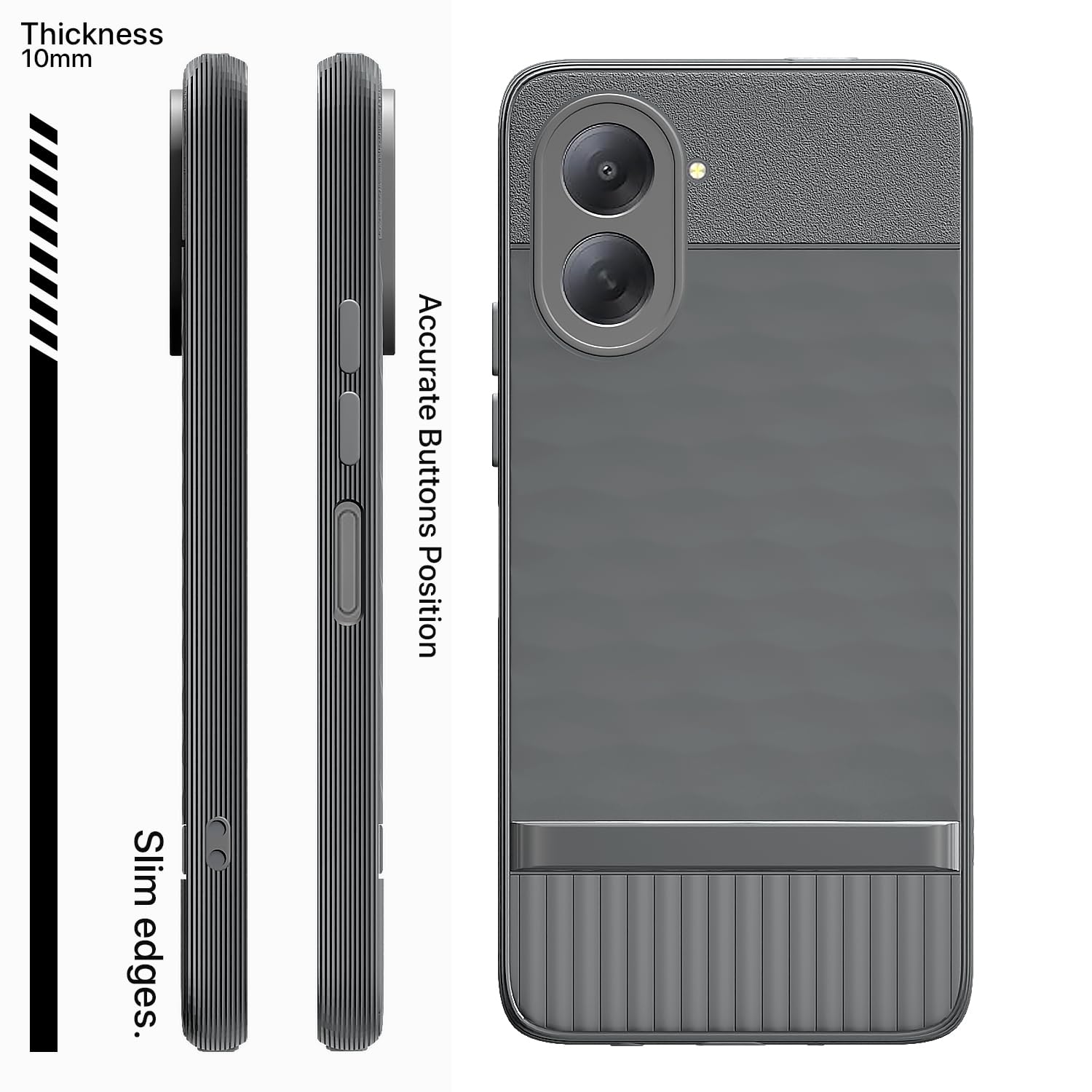Pikkme grey Silicone back cover for Redmi A7 – photo 3