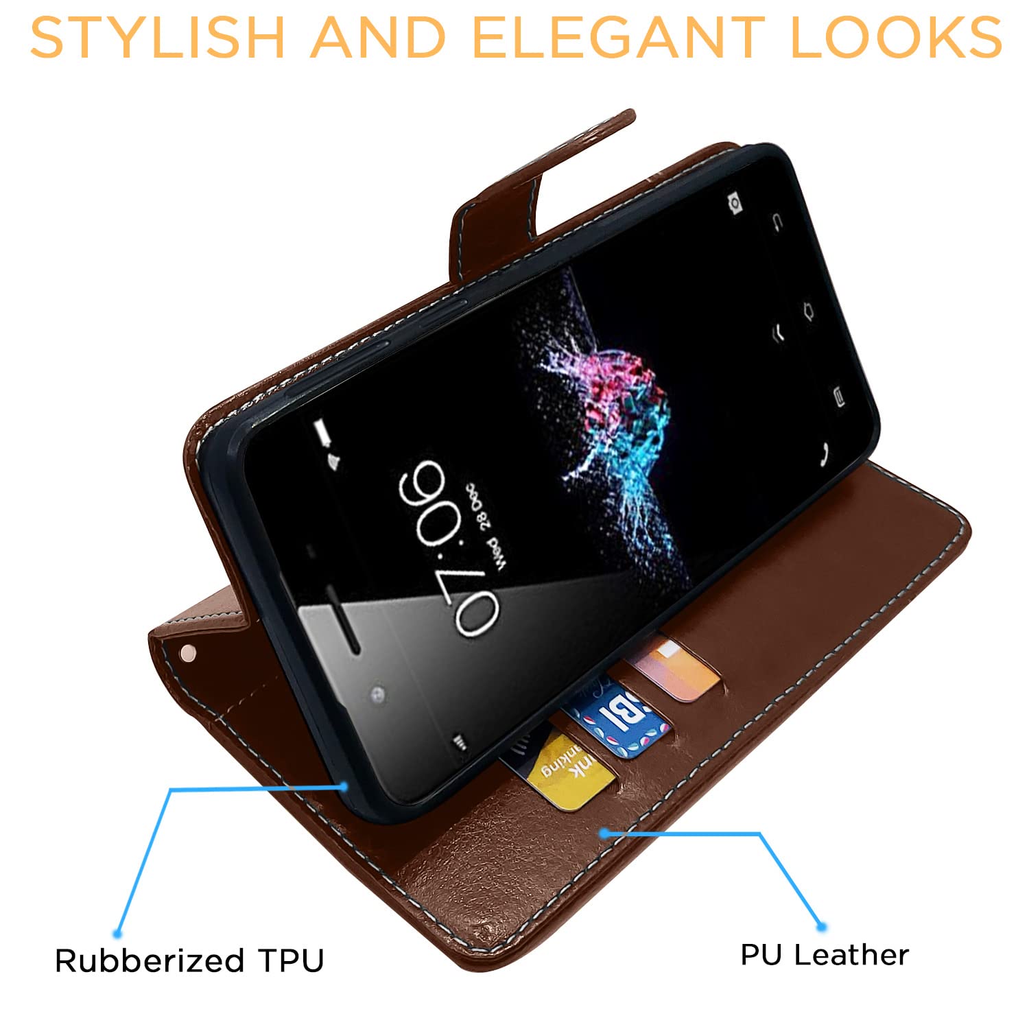 Brown & coffee flip cover for Vivo Y55 – Pikkme – photo 5