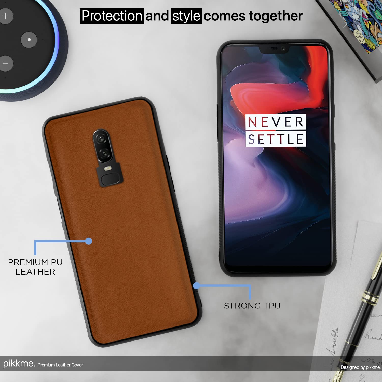 OnePlus 6 mobile back cover in camel by Pikkme – photo 5