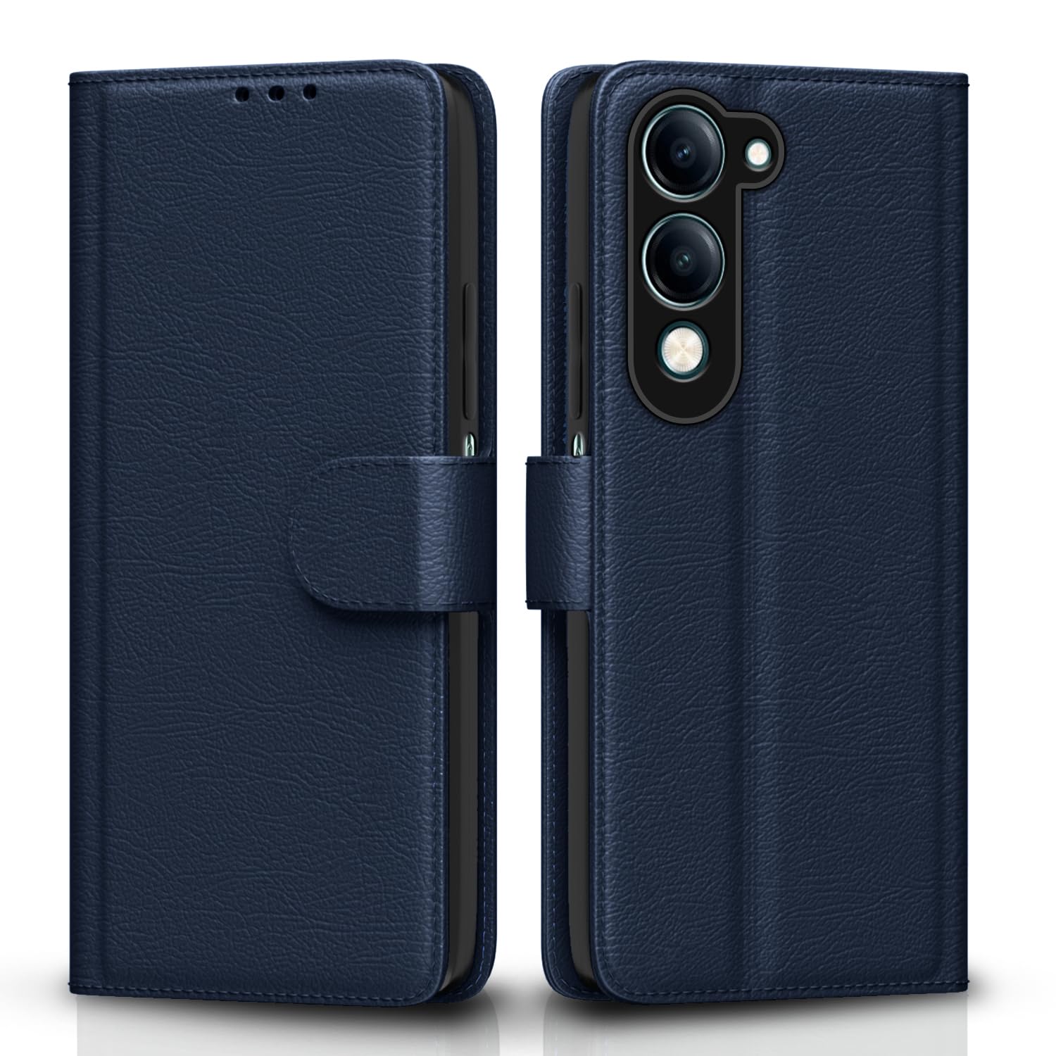 Pikkme Vivo Y19e / Y04 4G / Y29s 5G Vintage Flip Cover - Blue