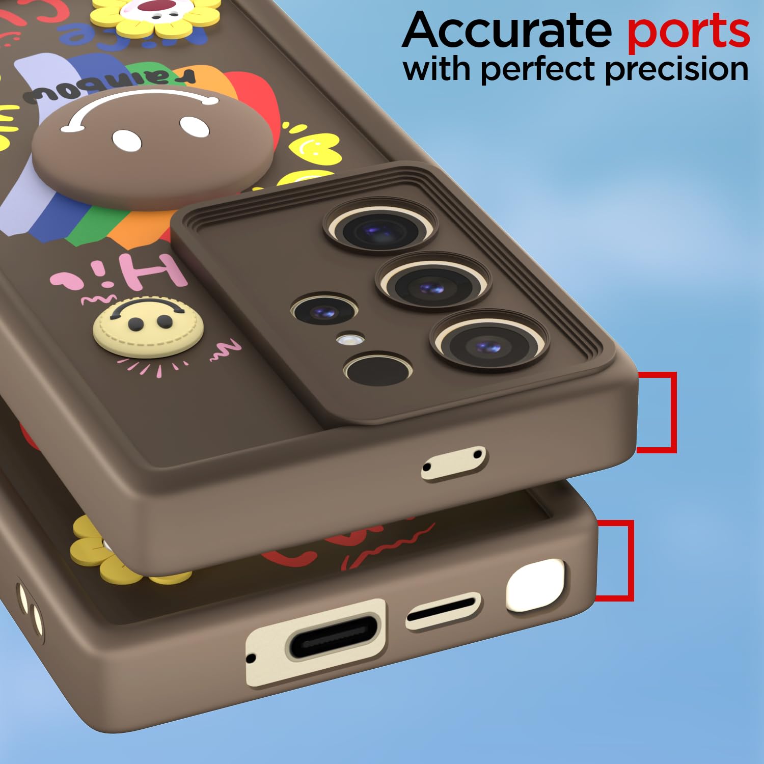 Samsung S24 Ultra 5G Soft Silicone phone cover in brown by Pikkme – photo 4