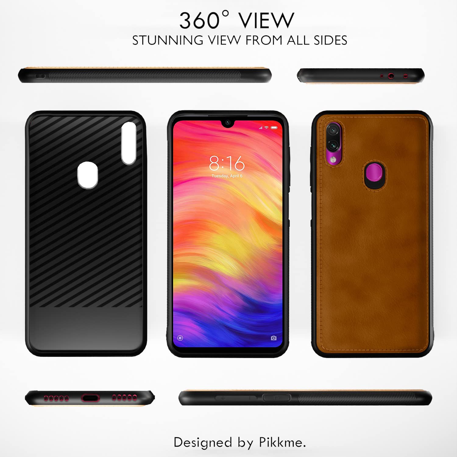 Pikkme Redmi Note 7 Pro/Note 7/Note 7S Leather brown back cover – photo 2