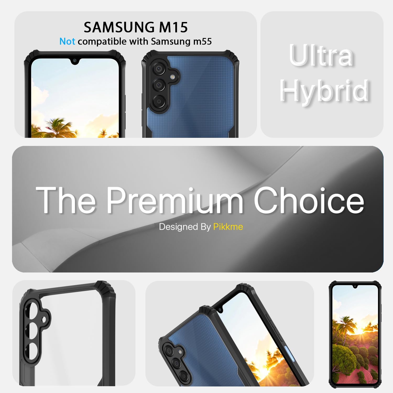 Pikkme Samsung Galaxy F15 5G Eagle Back Cover (Black)