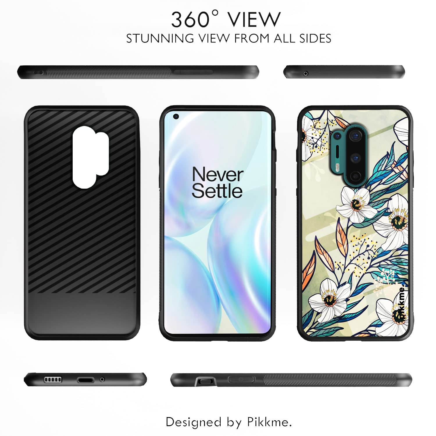 Pikkme Flower mobile back cover for OnePlus 8 Pro – photo 2
