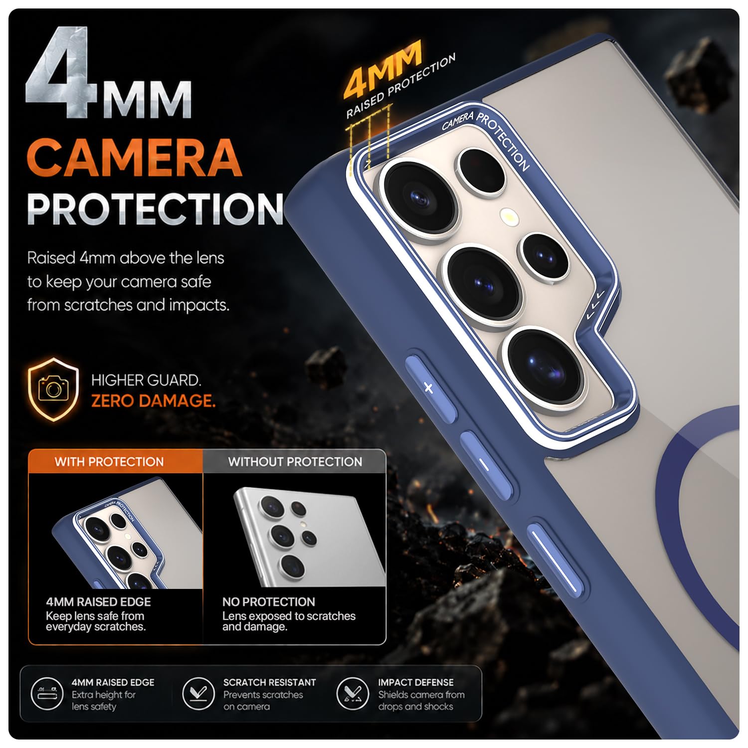 Pikkme blue mag-safe mobile cover for Samsung S24 Ultra 5G – photo 4