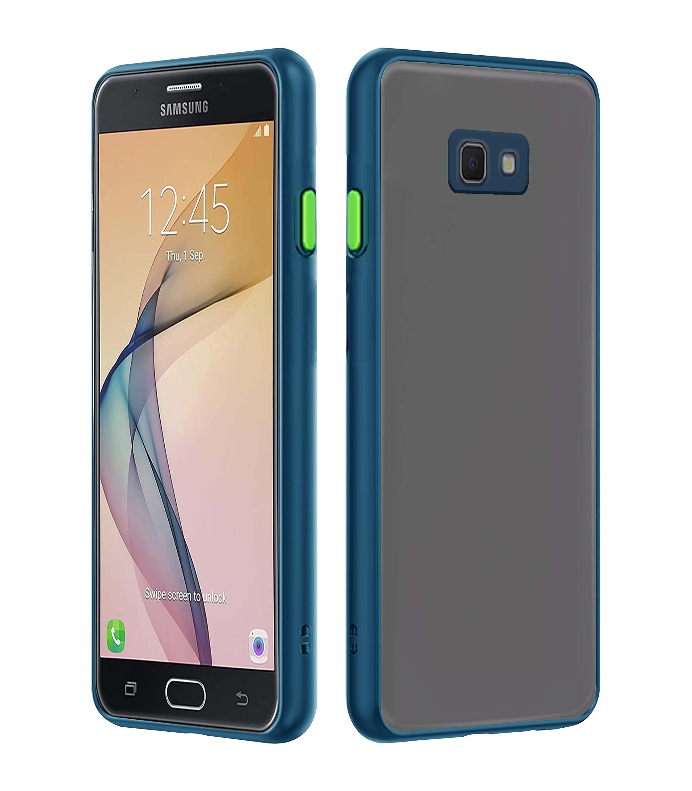 Samsung J7 Prime Matte mobile cover in blue by Pikkme
