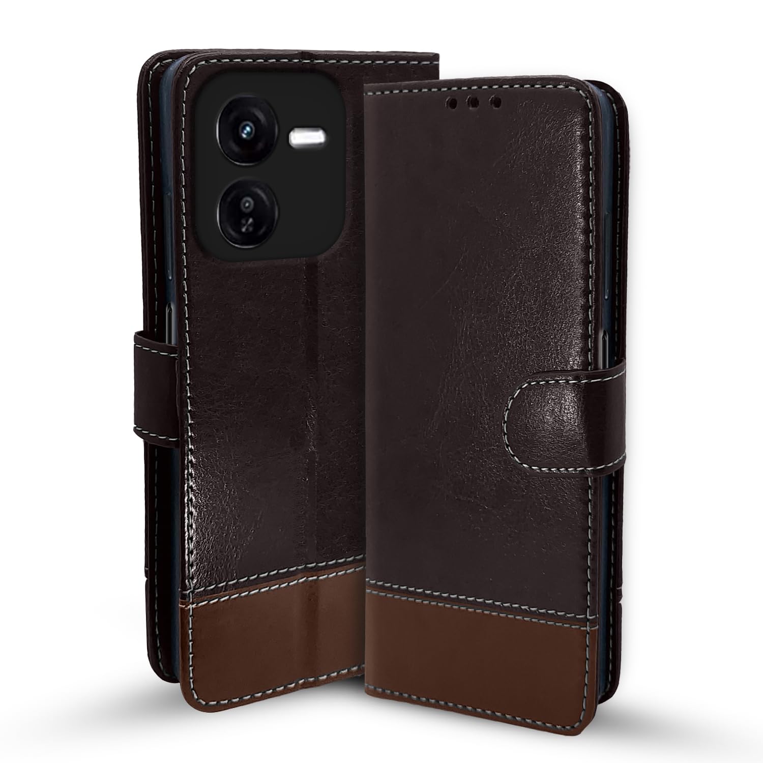 Pikkme iQOO Z9x 5G Magnetic coffee & brown wallet flip cover