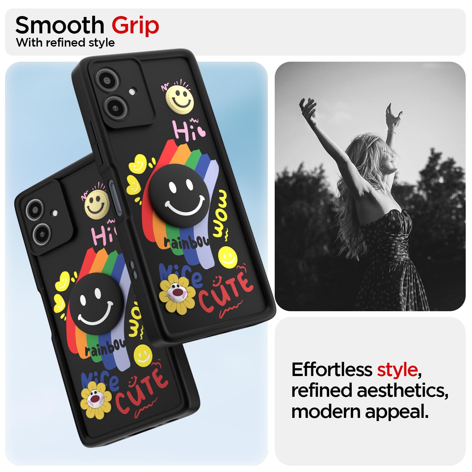 Black back cover for Moto G54/G64 5G – Pikkme – photo 2