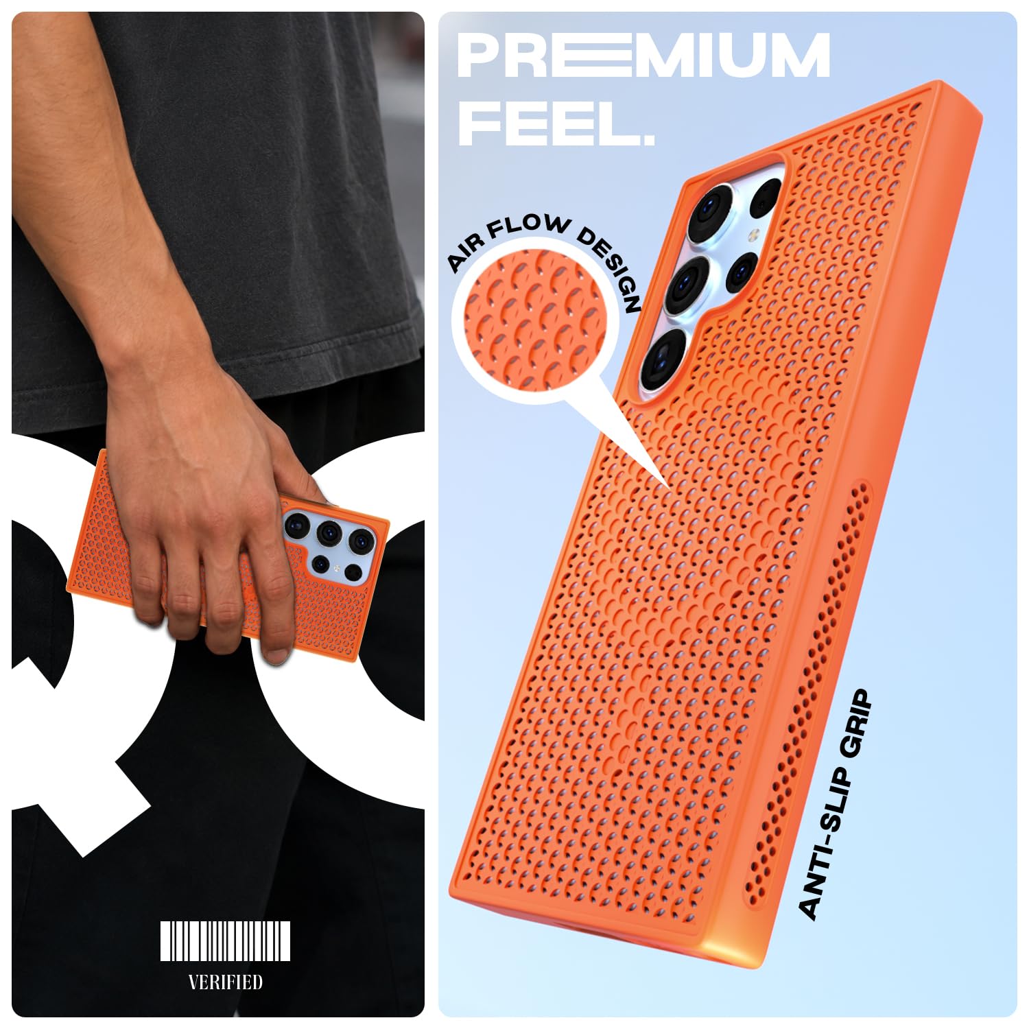 Pikkme orange MagSafe mobile cover for Samsung S24 Ultra 5G – photo 2