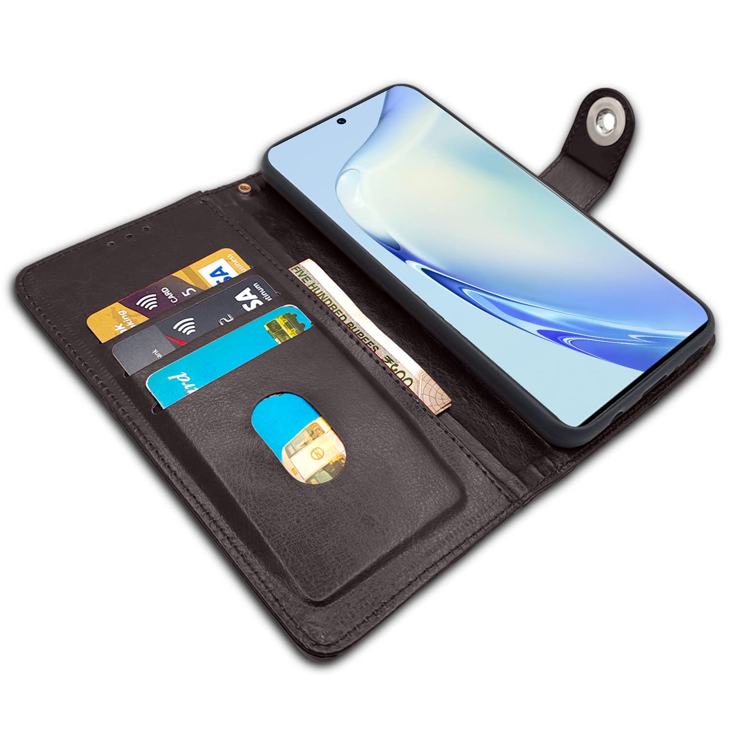 Vivo V27 5G Button flip cover in coffee by Pikkme – photo 3