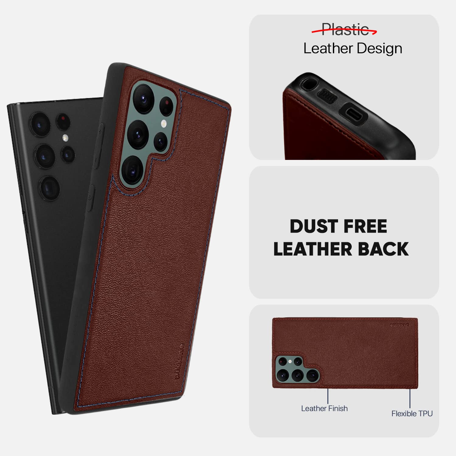 Samsung S22 Ultra mobile back cover in brown by Pikkme – photo 5