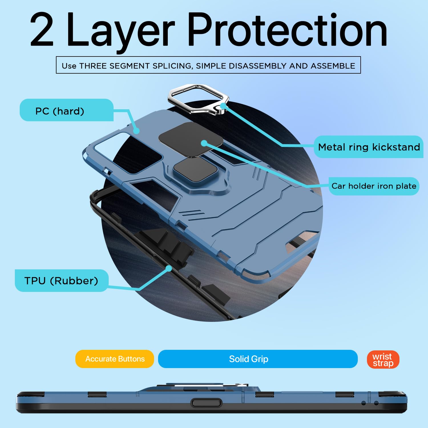 OnePlus Nord CE 2 5G mobile back cover in blue by Pikkme – photo 4