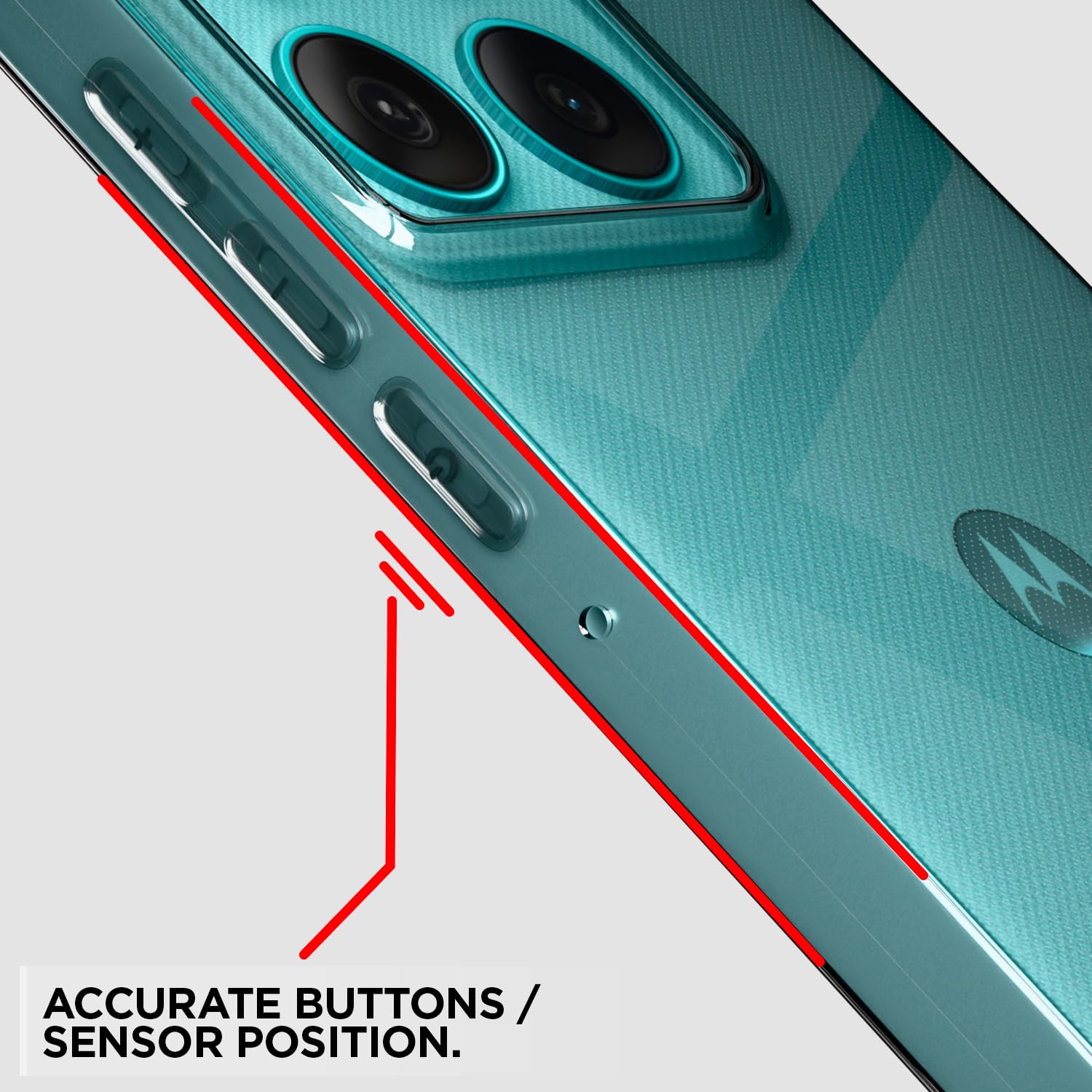 Pikkme Motorola Moto Edge 60 Fusion 5G Clear TPU Shockproof Slim Back Cover (Transparent)