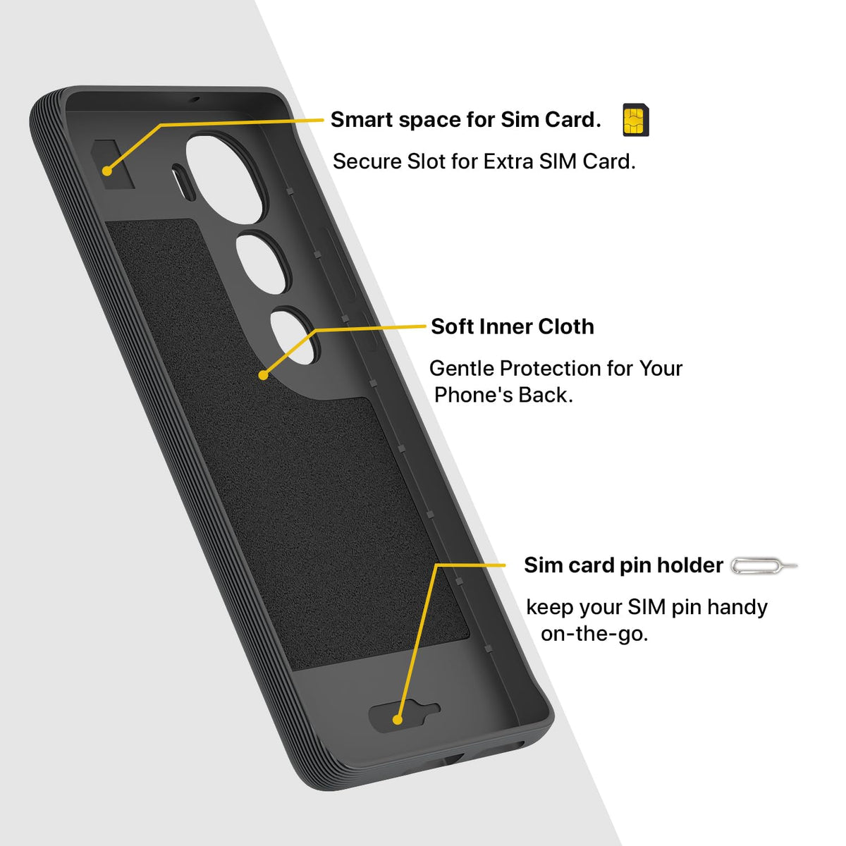 Grey Silicone mobile back cover for Vivo Y400 Pro 5G – Pikkme – photo 6
