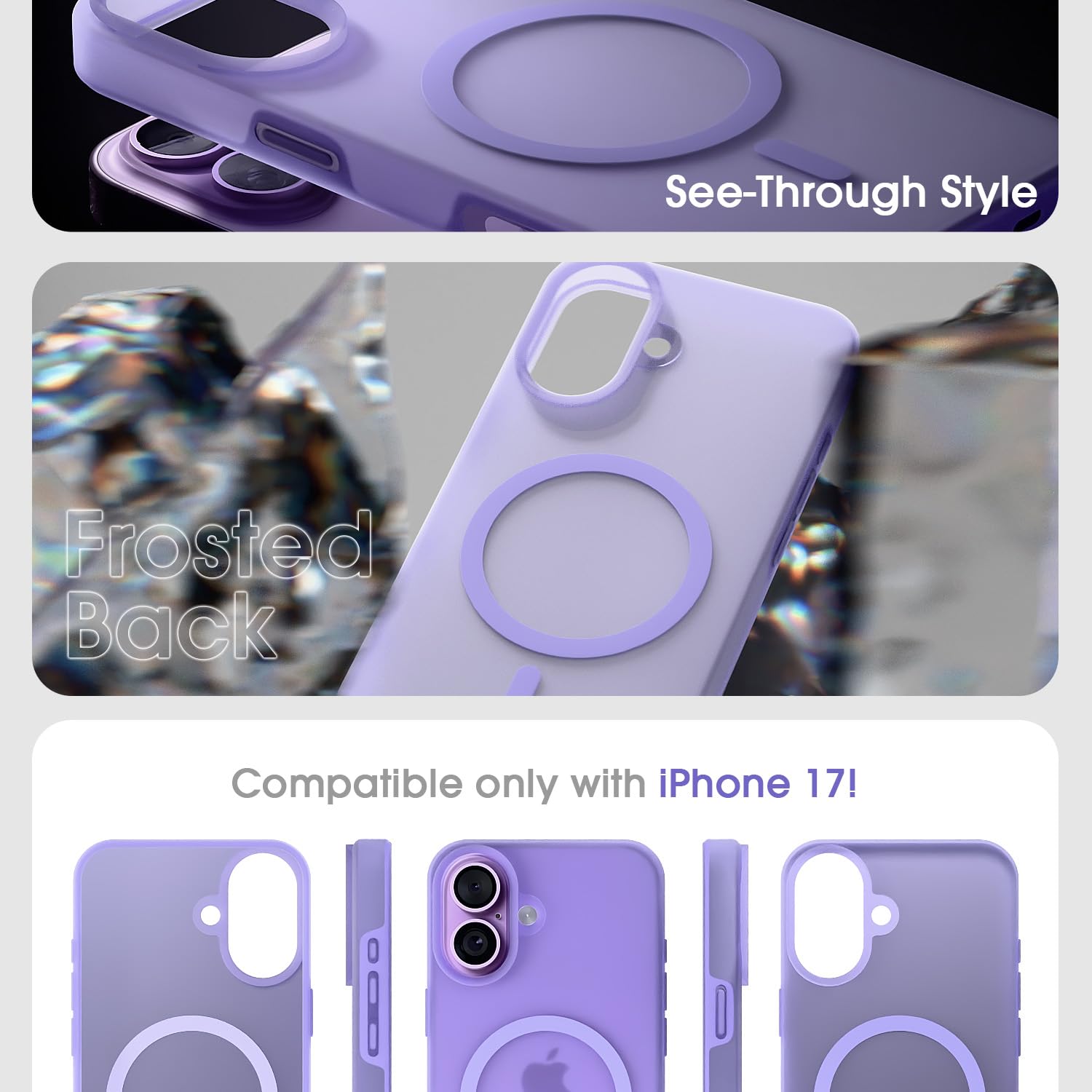 Pikkme light purple mobile back cover for iPhone 17 – photo 3